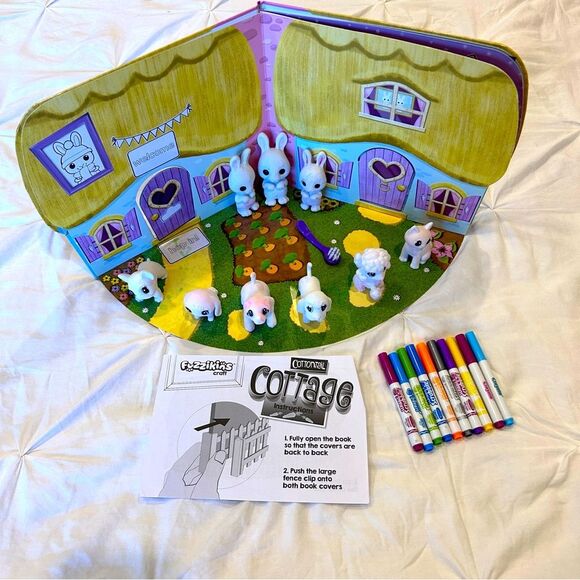 Fuzzikins Craft Cottontail Cottage Pop-Up Playhouse Book Playset for kids 4 & up - Picture 1 of 11
